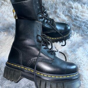 Dr. Martens Black Leather Platform Boots